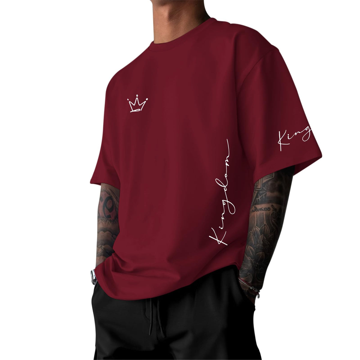 Men's King Shirt Graphic Tees Designer Printed T Shirts Urban Letter Oversized T-Shirt Streetwear Casual Loose Tops