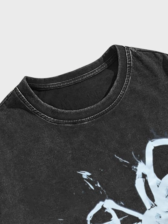 Vintage Spider Graphic Oversized Cotton T-Shirt Y2K Harajuku Streetwear