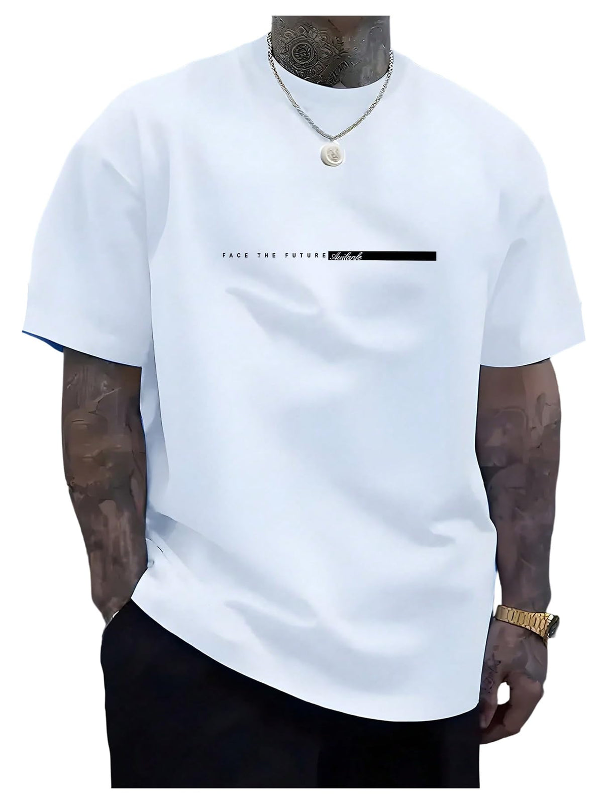 SOLY HUX Men's Letter Print Graphic Tees Summer Short Sleeve T Shirt