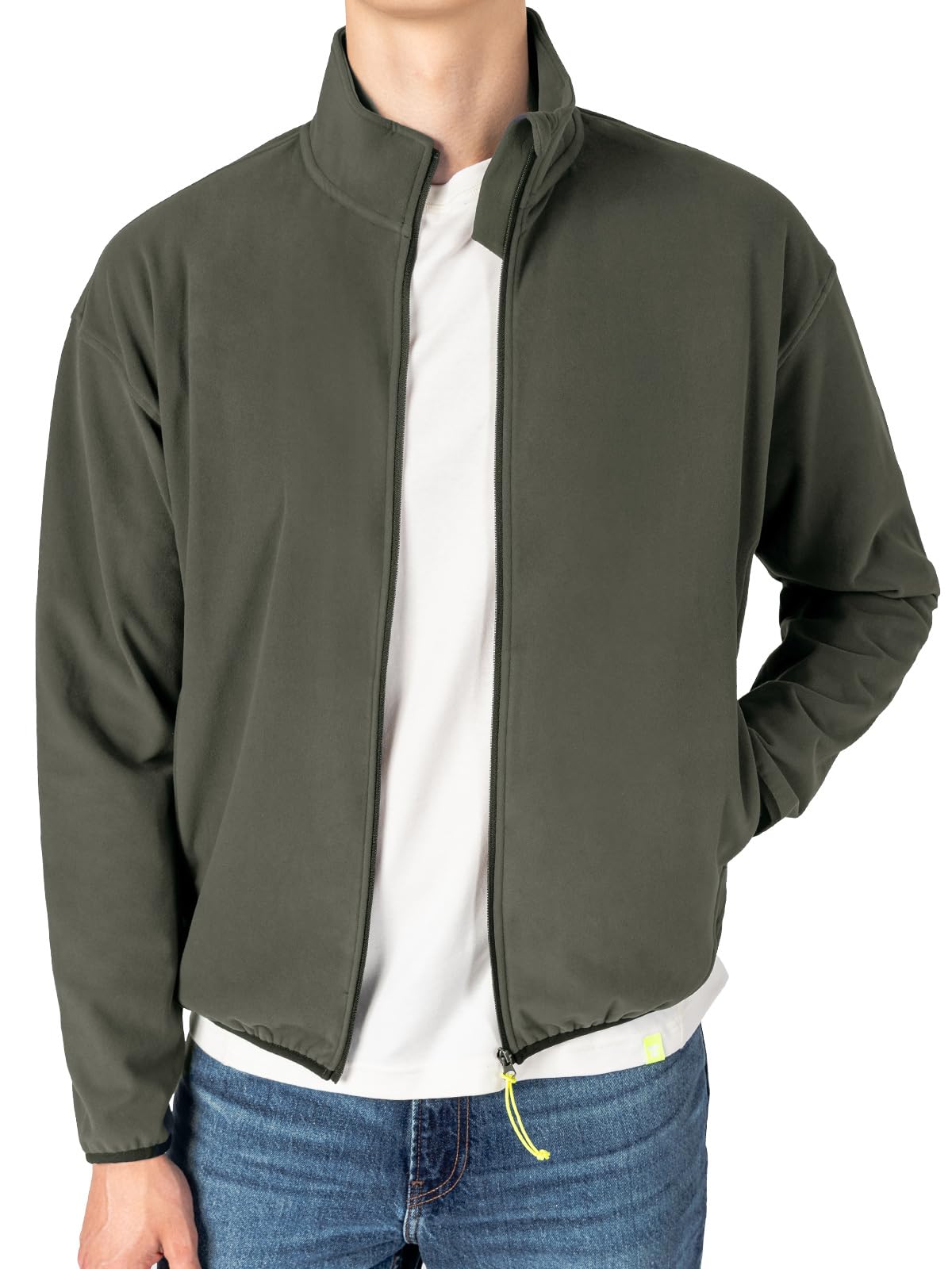Men's Double-Sided Brushed Knit Zip Up Jacket