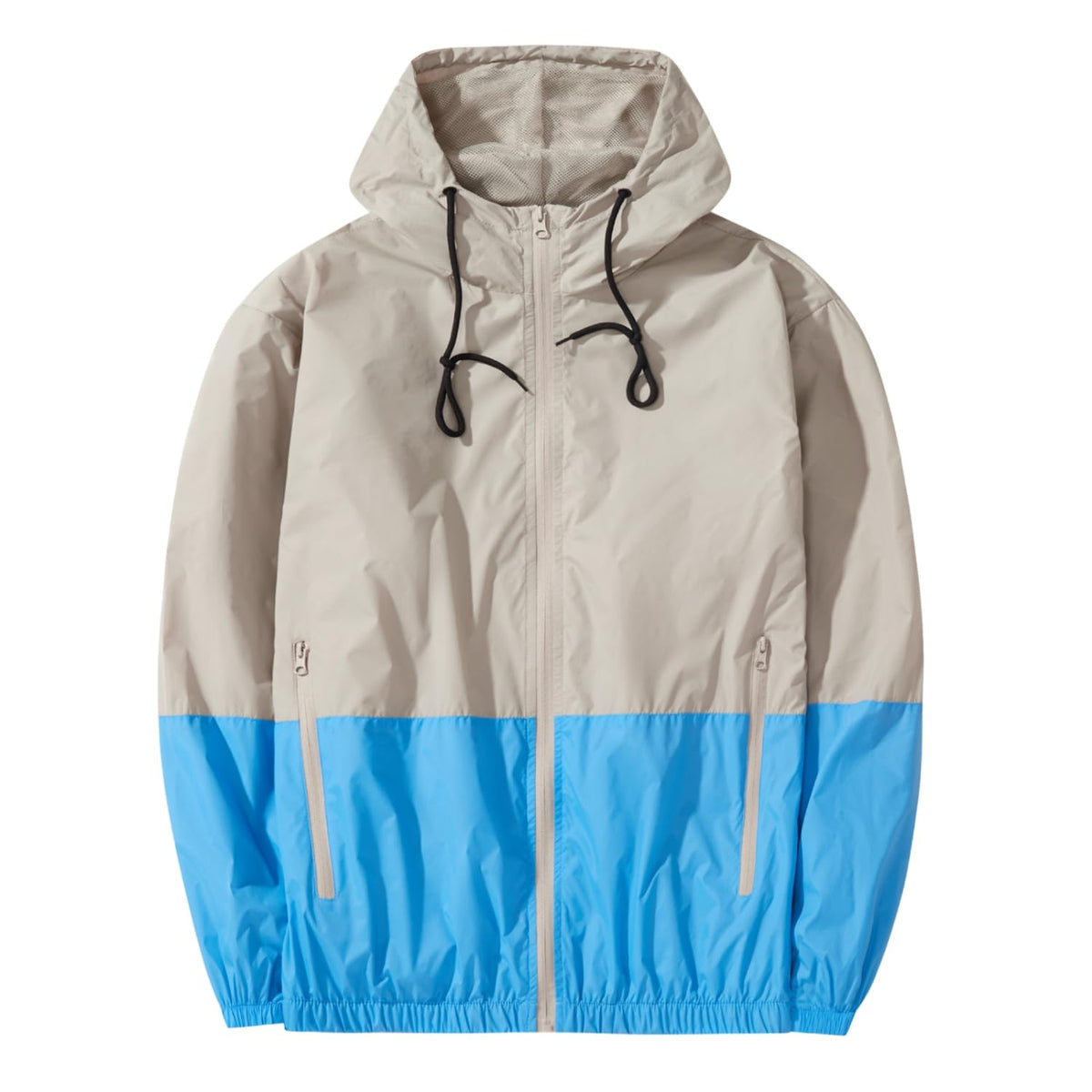 Men's Lightweight Windbreaker Jackets Outdoor Hooded Pocket Raincoat Jacket