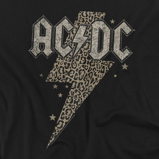 Popfunk ACDC Leopard Bolt Unisex Adult T Shirt