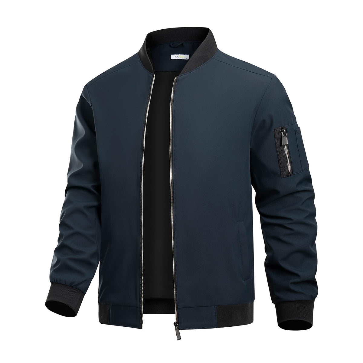 Men's Lightweight Bomber Jacket Windbreaker Causal with Multiple Pockets