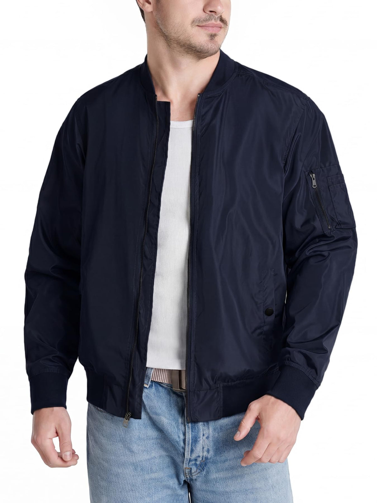 Men's Bomber Jacket Lightweight Water Resistant