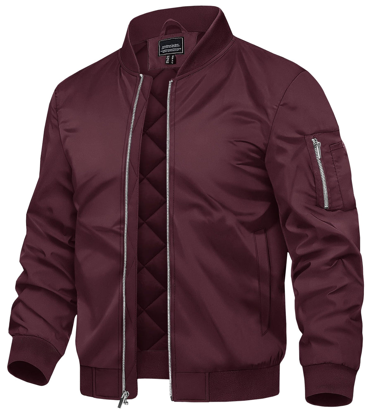 TACVASEN Men's Bomber Jacket Thermal Quilted Winter Coat for Daily Wear