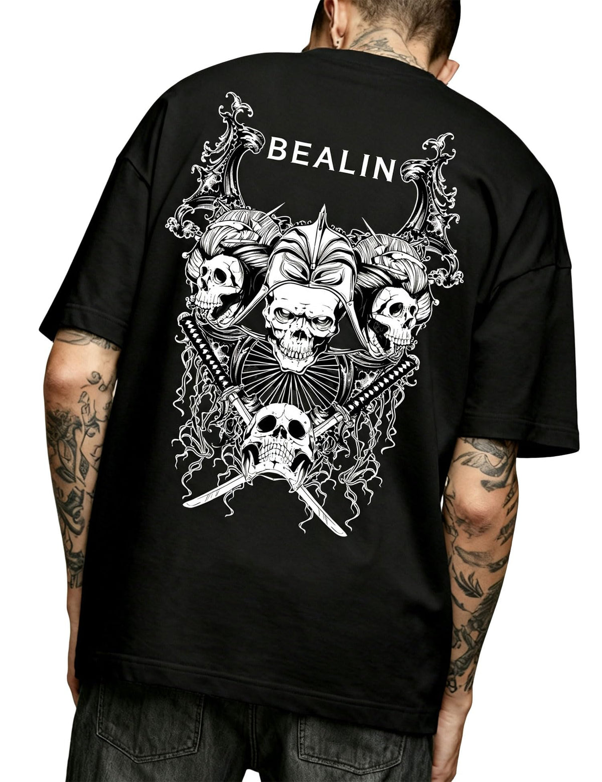 Men's Oversized Graphic Tee Y2k Graffiti Print Short Sleeve Summer Casual Rapper Streetwear T-Shirt