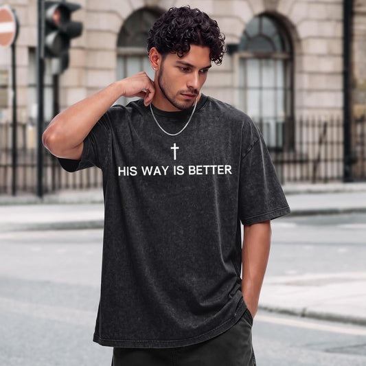 BeWithYou Christian Shirts for Men Jesus Faith Shirt Bible Verse Graphic Tees Oversized Religious Vintage Acid Wash T Shirts