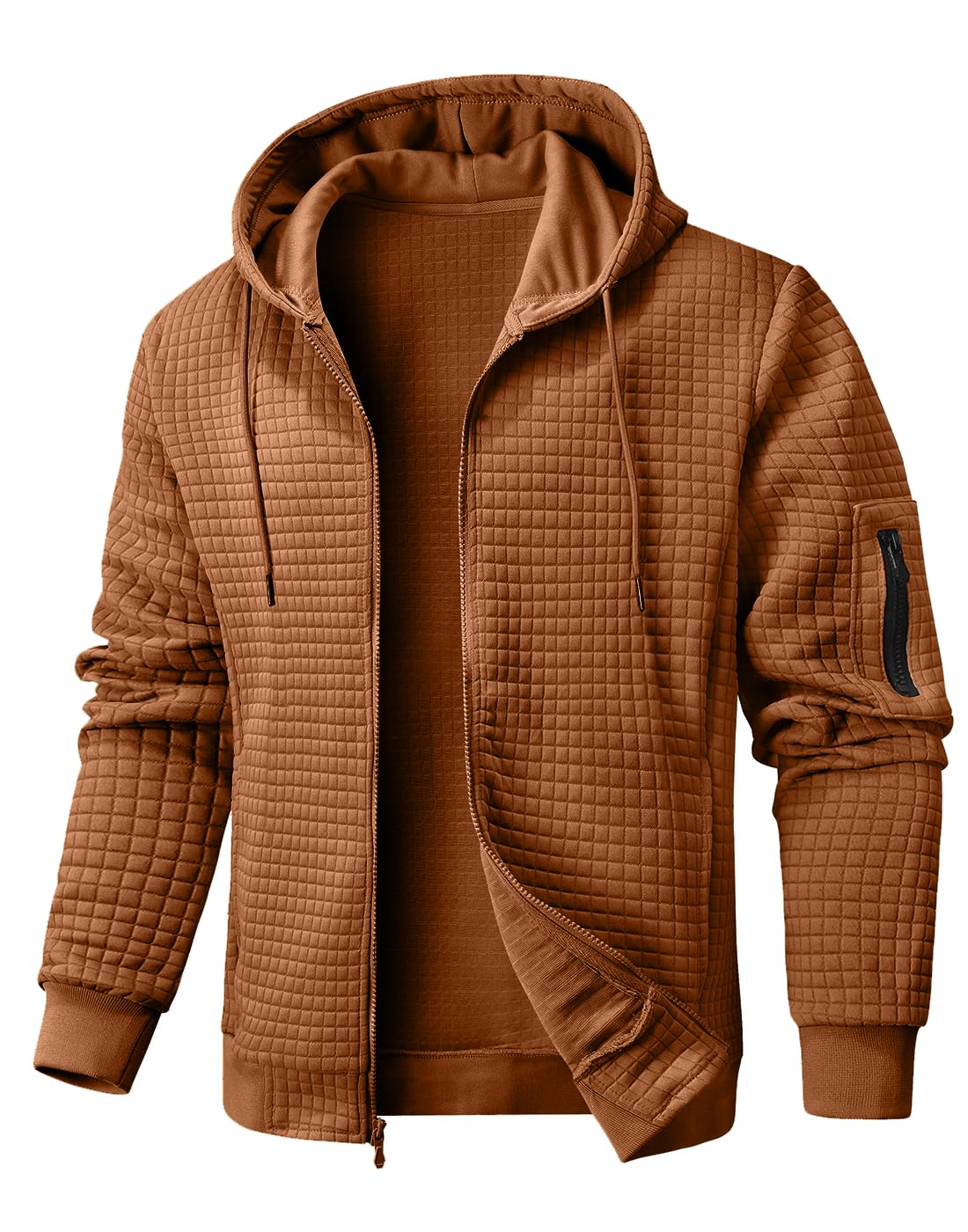 Wizoat Mens Zip Up Hoodie Full-Zip Sweatshirt Lightweight Hooded Jackets