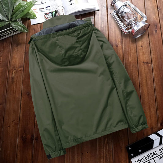 Mens Lightweight Waterproof Jacket Windproof Rain Hooded jackets for Running Hiking Cycling Travel M-7XL