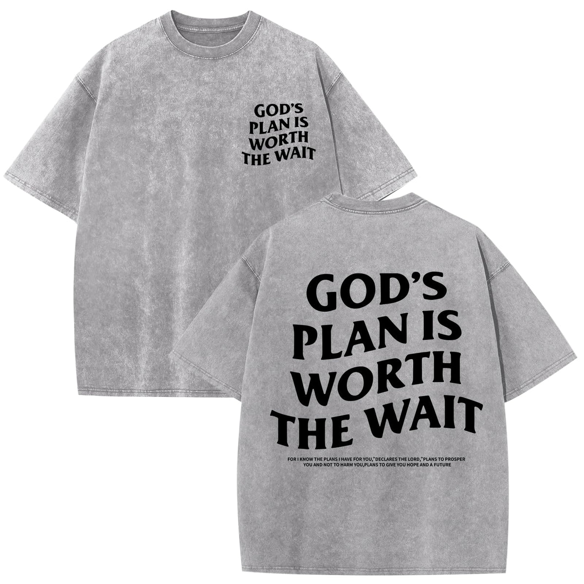 Wrenpies Christian Faith Shirts for Men Jesus God Bible Verse Inspirational Religious Graphic Tees Acid Wash Vintage Tshirt
