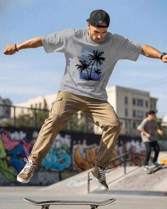 Mens Shirts Oversized Graphic Tshirts Crewneck Short Sleeve Loose Fit Top