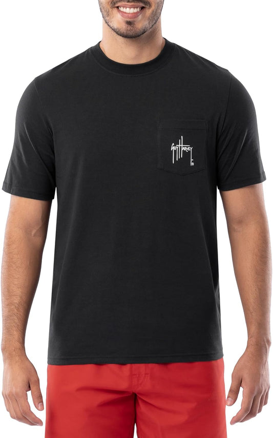 Guy Harvey Men’s Short Sleeve OG Cotton Graphic Pocket T-Shirt