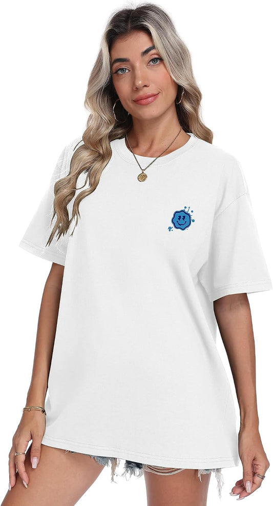 Aiyino Mens Smile Letter T Shirt Enjoy The Little Things 100% Cotton Tee