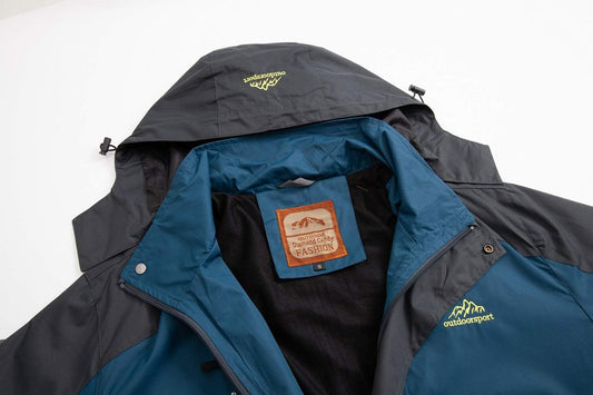 Diamond Candy Men's Hooded Rain Jacket Lightweight Waterproof Outdoor Coat