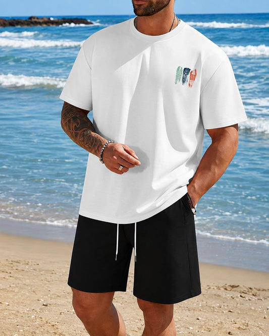 Aiyino Mens Graphic Tee California Surf Beach Vacation Shirt