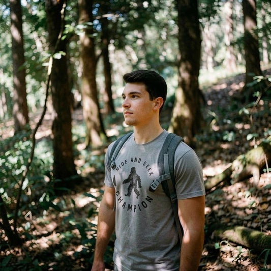 Hide and Seek Champion Funny Bigfoot Graphic Tee