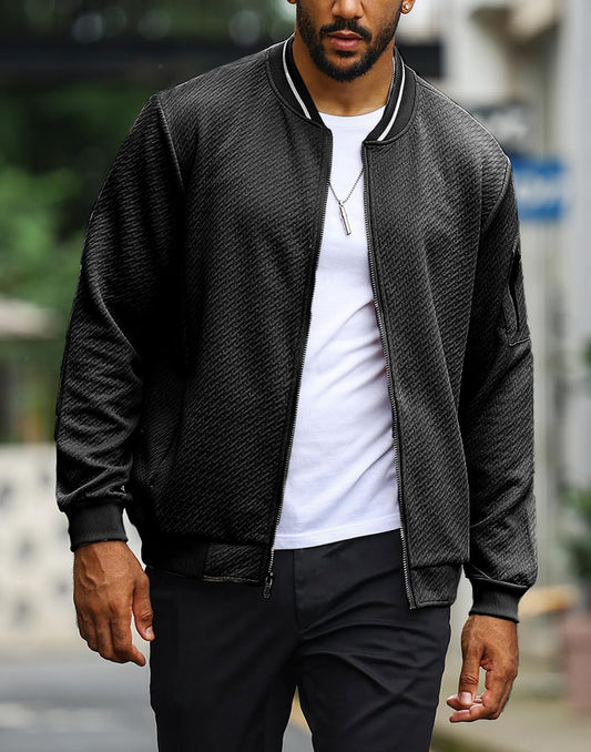 SAVKOOV Mens Loose Fit Lightweight Jacket Casual Stylish bomber Jacket