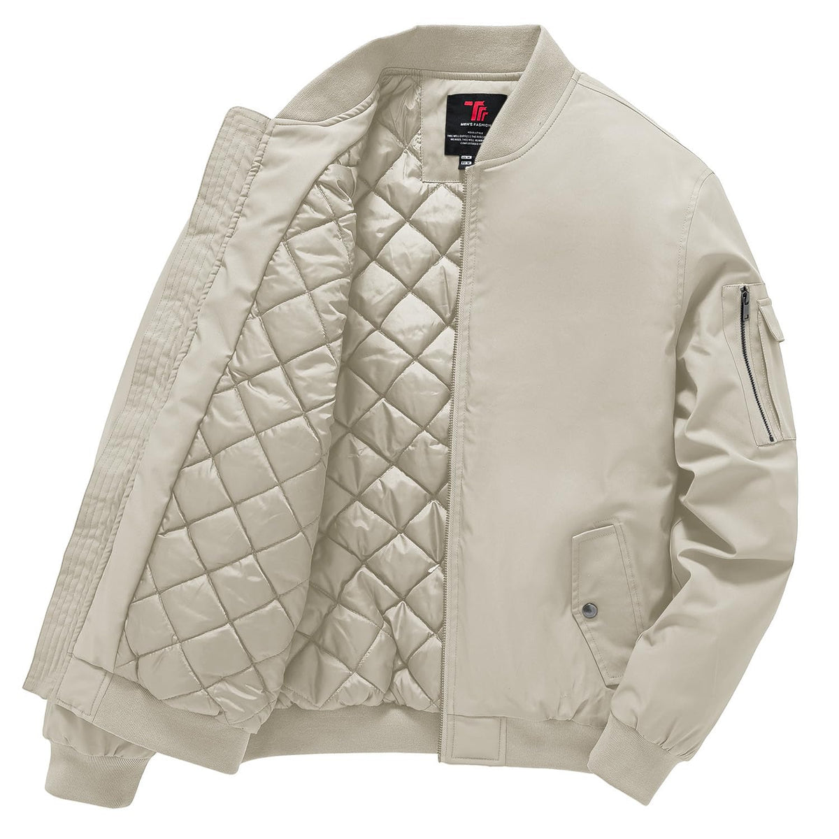 Gopune Men's Bomber Jacket Fall Winter Warm Windbreaker Casual Padded Coats