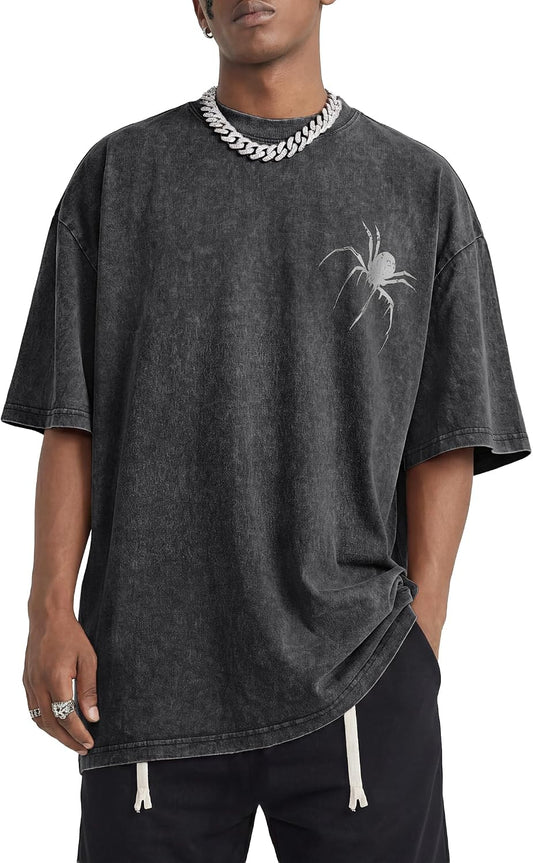 EMMIOL Mens Y2k Baggy Shirts Graphic Tees Oversized Crew Neck Short Sleeve Streetwear Tshirts Summer Tops 2026