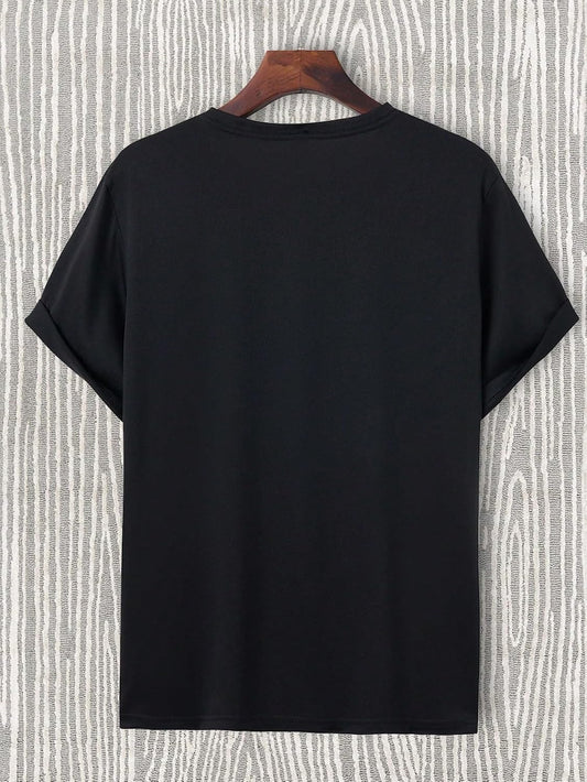 Floerns Men's Cross Print Short Sleeve T Shirt Crewneck Tee Shirts
