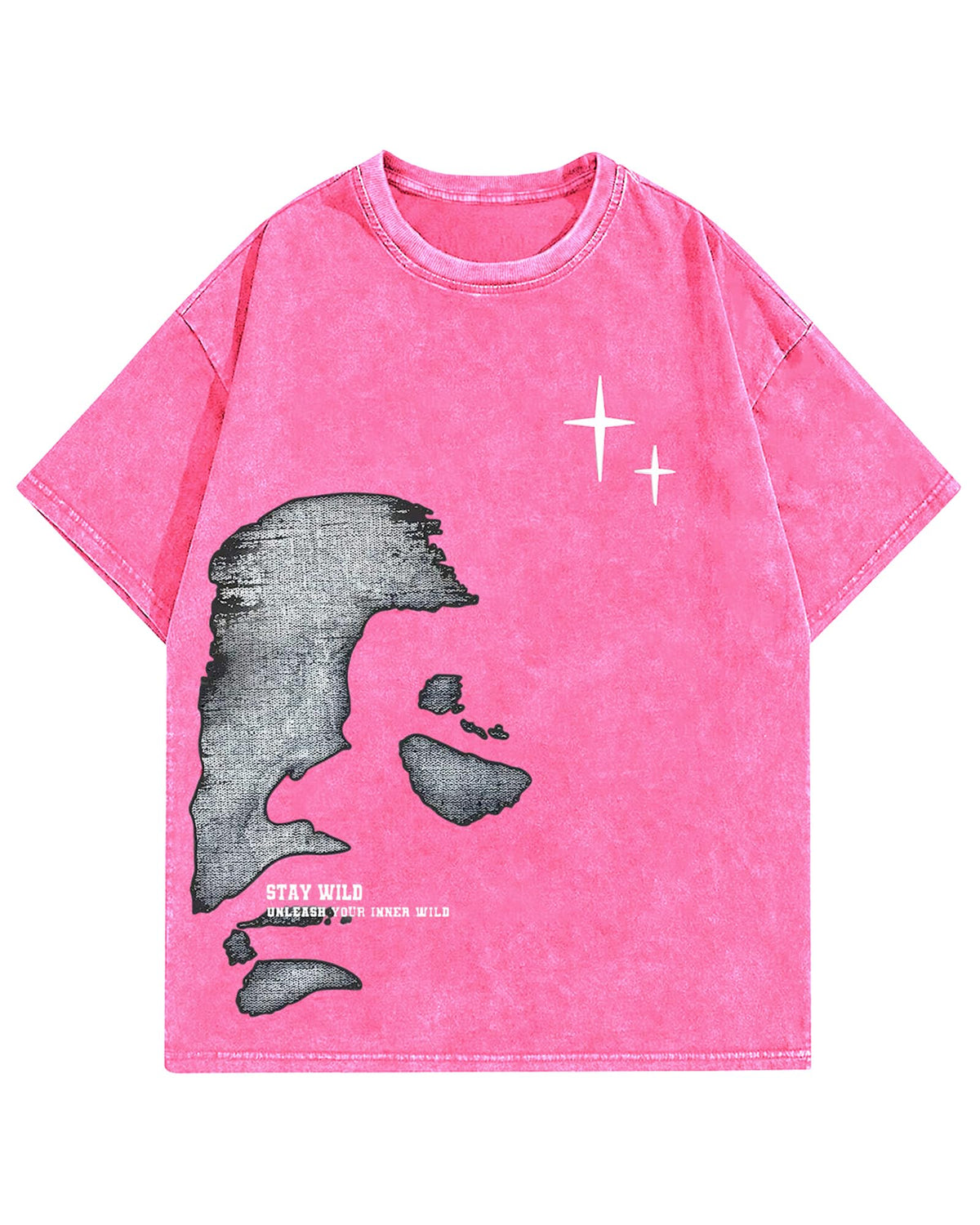 Graphic Tees Men Acid Wash Cotton T-Shirt Y2k Vintage Streetwear