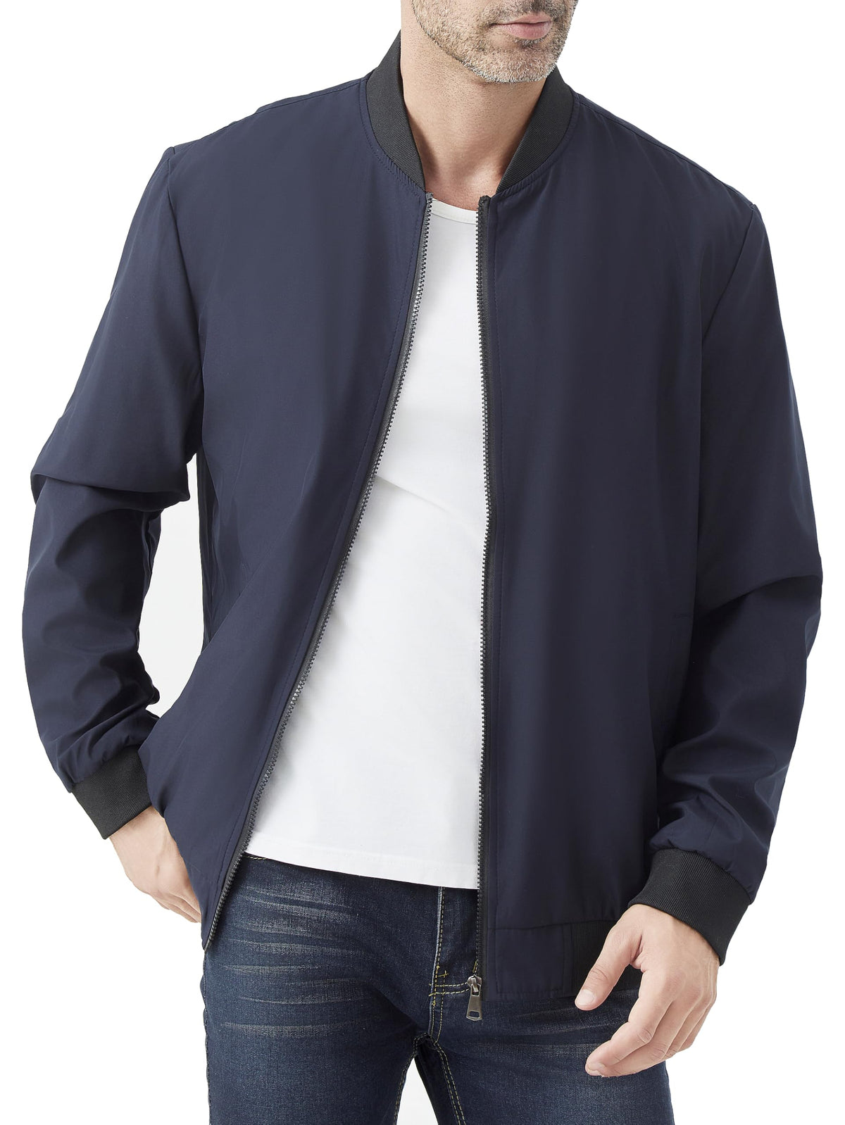 Men's Lightweight Bomber Jacket Zip Up Windbreaker