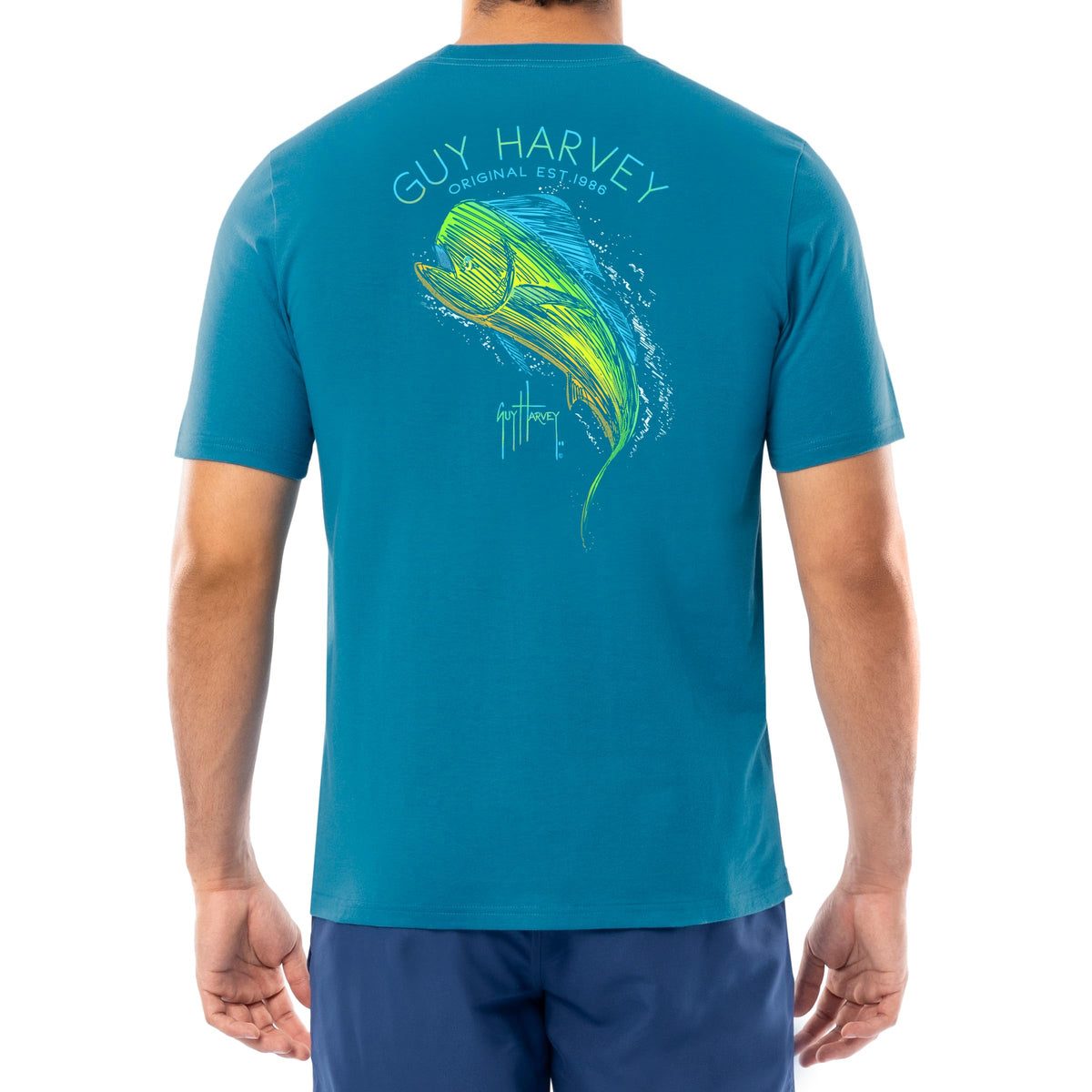 Guy Harvey Men’s Short Sleeve OG Cotton Graphic Pocket T-Shirt