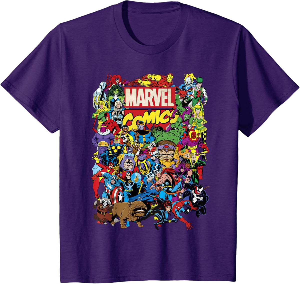 Marvel Comics Retro Classic Avengers Heroes Group Shot T-Shirt