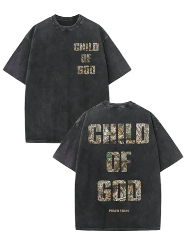 Christian T-Shirts Washed Religious Bible Verse Faith Graphic Tees