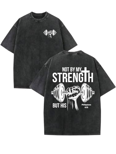 Christian T-Shirts Washed Religious Bible Verse Faith Graphic Tees