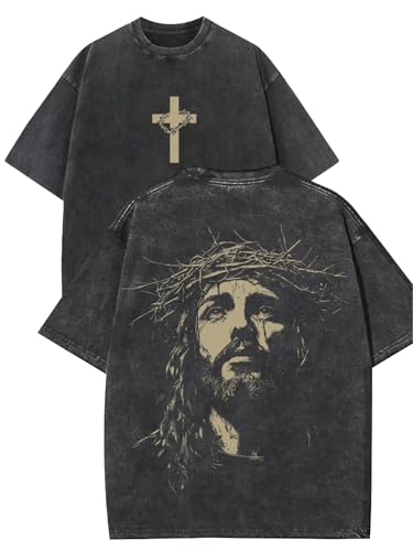 Christian T-Shirts Washed Religious Bible Verse Faith Graphic Tees