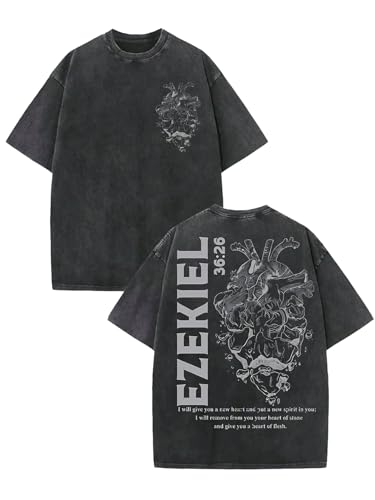 Christian T-Shirts Washed Religious Bible Verse Faith Graphic Tees