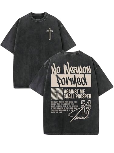 Christian T-Shirts Washed Religious Bible Verse Faith Graphic Tees