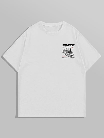 RoseSeek Men's Letter Graphic Tees Short Sleeve T Shirts Casual Streetwear