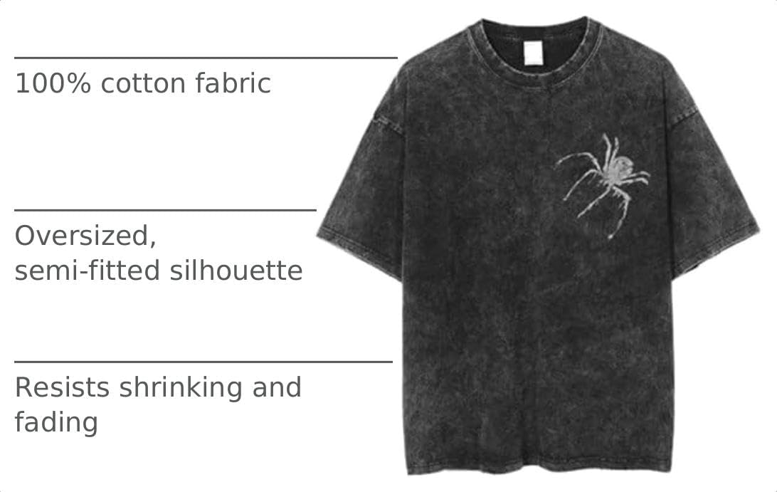 EMMIOL Mens Y2k Baggy Shirts Graphic Tees Oversized Crew Neck Short Sleeve Streetwear Tshirts Summer Tops 2026