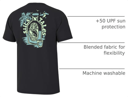 HUK Mens Fishing Graphic Tee, Performance Short Sleeve, Quick-Dry