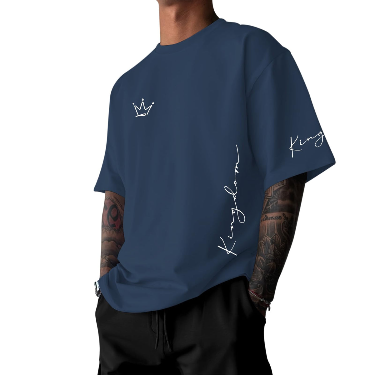 Men's King Shirt Graphic Tees Designer Printed T Shirts Urban Letter Oversized T-Shirt Streetwear Casual Loose Tops
