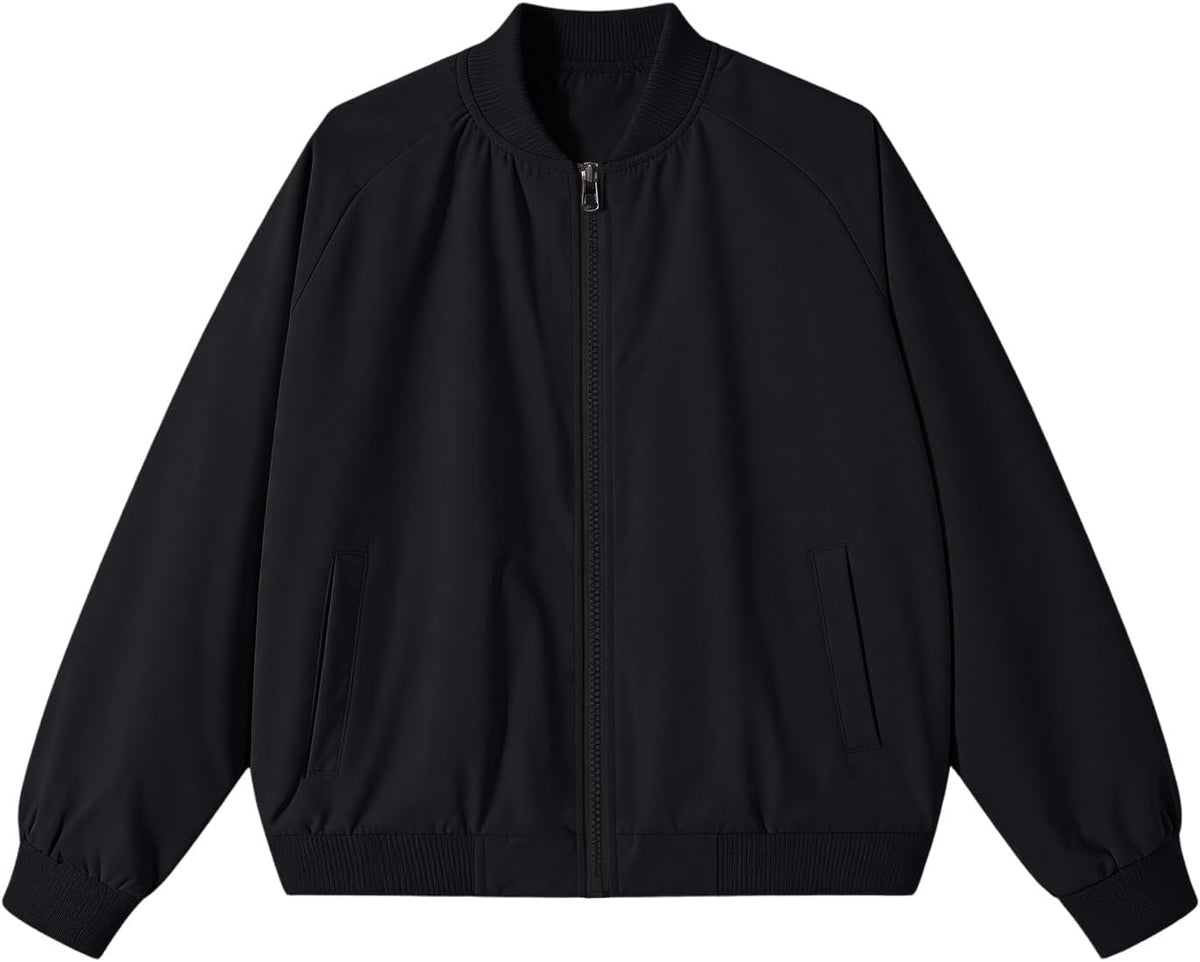 Bomber Jacket Men Casual Lightweight Zip Up Windbreaker Jackets