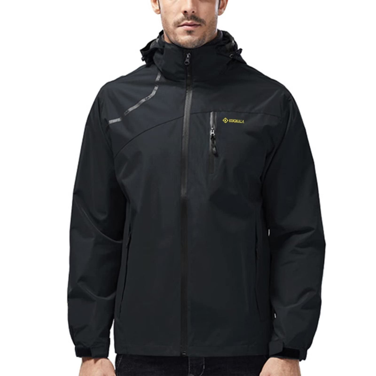 Mens Lightweight Waterproof Jacket Windproof Rain Hooded jackets for Running Hiking Cycling Travel M-7XL
