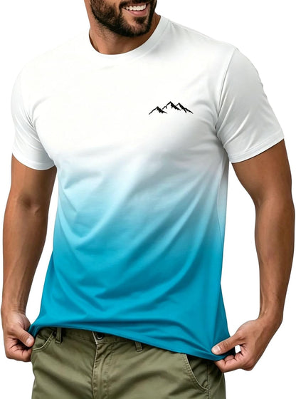 SOLY HUX Men's Ombre Graphic Tees Summer Casual T Shirts