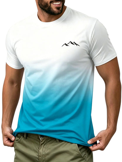 SOLY HUX Men's Ombre Graphic Tees Summer Casual T Shirts