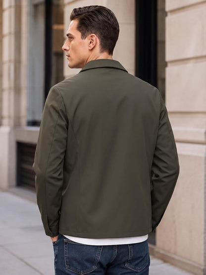 Allthemen Mens Lightweight Jacket Casual Zip Up Golf Work Jackets