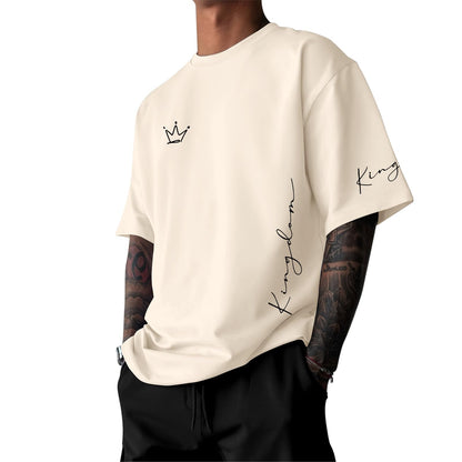 Men's King Shirt Graphic Tees Designer Printed T Shirts Urban Letter Oversized T-Shirt Streetwear Casual Loose Tops