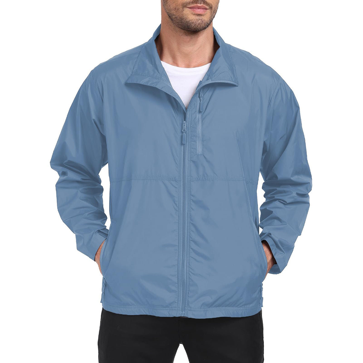 Men's Windbreaker Jackets Lightweight Single-layer for Spring/Autumn