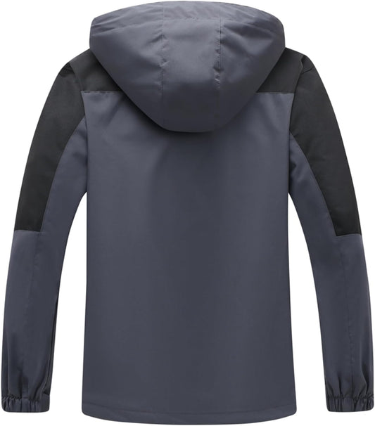 GIISAM Rain Jacket for Men, Mens Waterproof Raincoat Lightweight Rain Jackets Outdoor Rain Coat Windbreaker with Hood