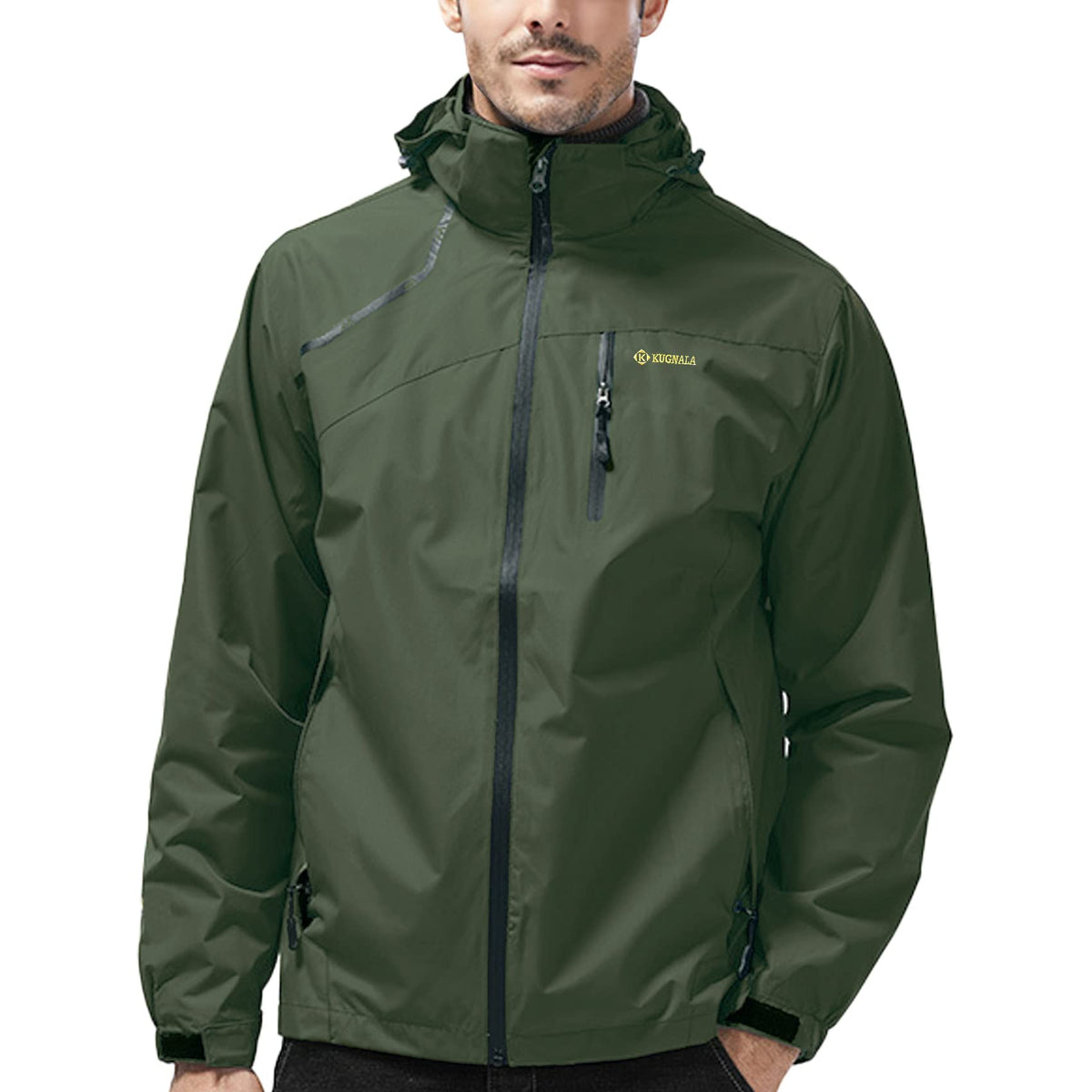 Mens Lightweight Waterproof Jacket Windproof Rain Hooded jackets for Running Hiking Cycling Travel M-7XL