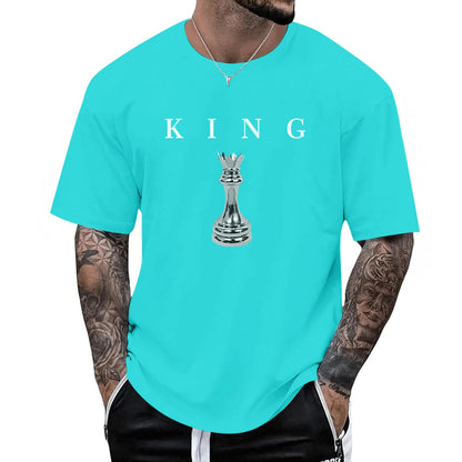 Men's King Chess Shirt Graphic Tees Designer Printed T Shirts for Men Urban Letter T-Shirt Streetwear