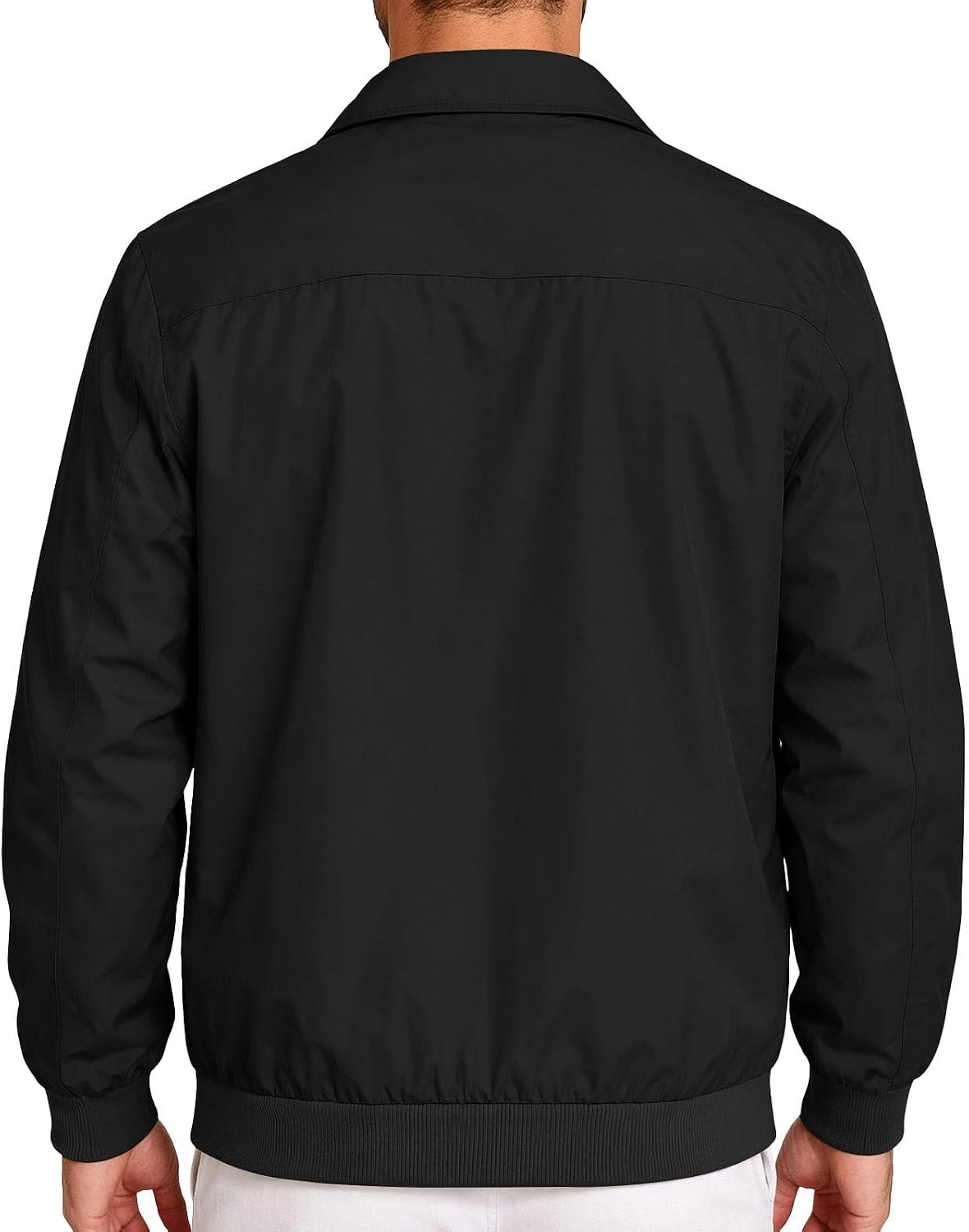 Mens Bomber Jacket Nylon Lightweight Full Zip Up Fall Jackets