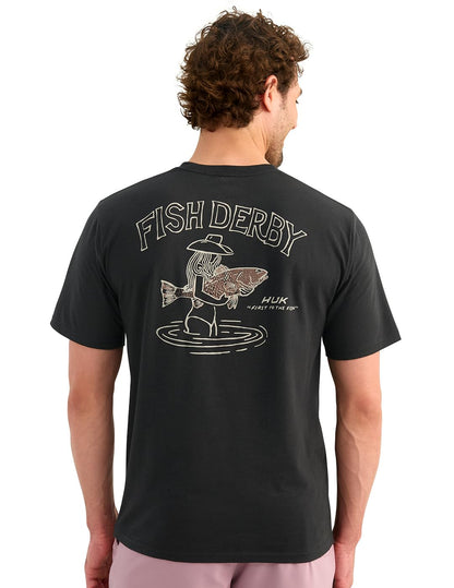 HUK Mens Fishing Graphic Tee, Performance Short Sleeve, Quick-Dry