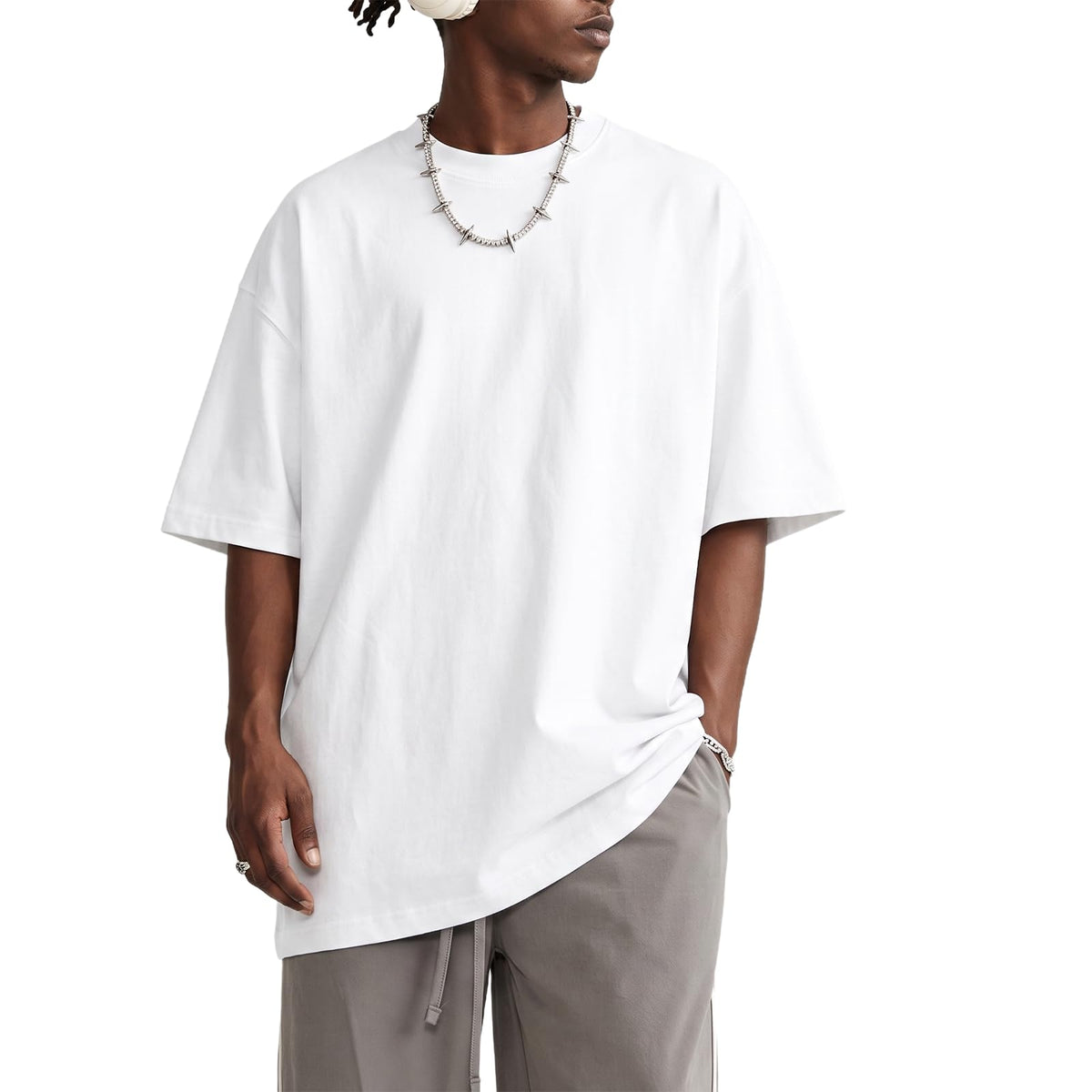 KEEPSHOWING Oversized Tshirts for Men Acid Wash Crewneck Cotton Graphic Tees Basic Short Sleeve Loose Fit Tops 2026